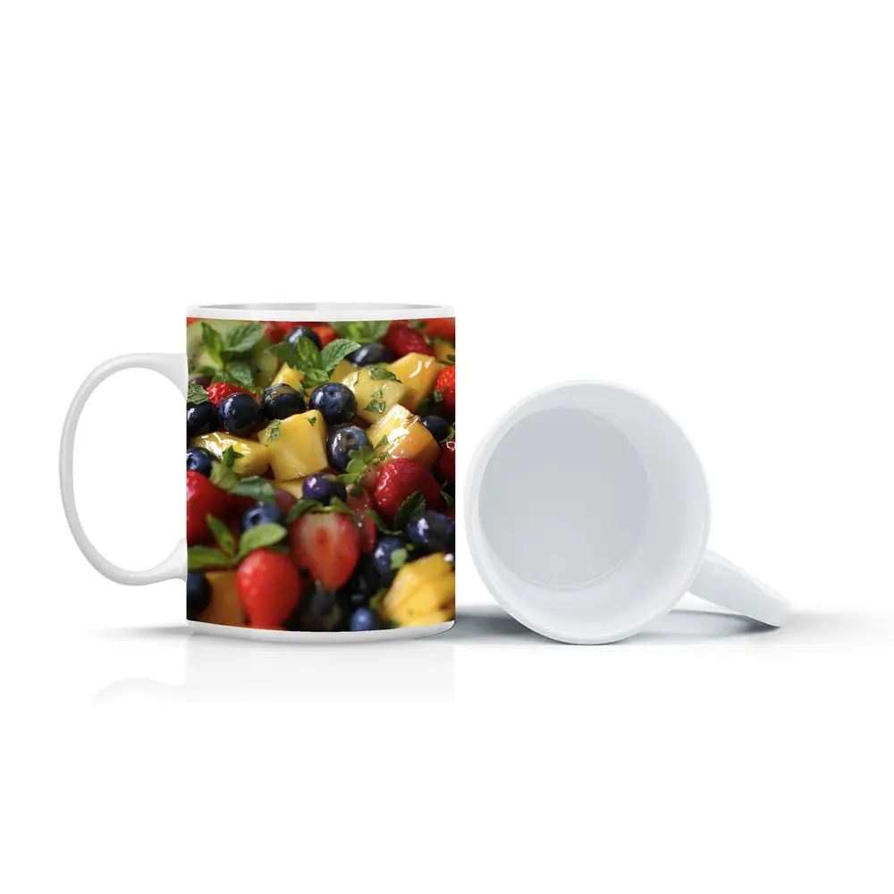 Fresh Fruit Salad Bowl With Mint – Mugs