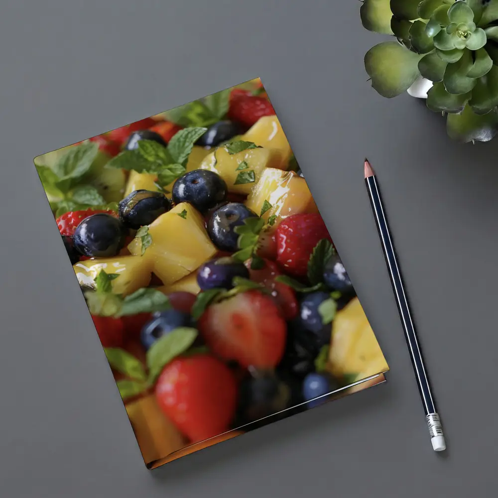 Fresh Fruit Salad Bowl With Mint – Notebooks