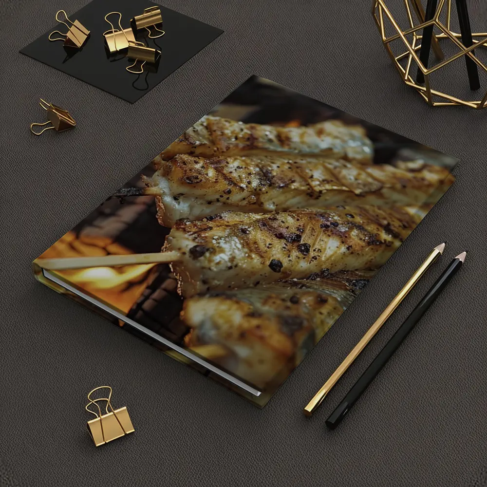 Grilled Fish Skewers Over Open Campfire – Notebooks