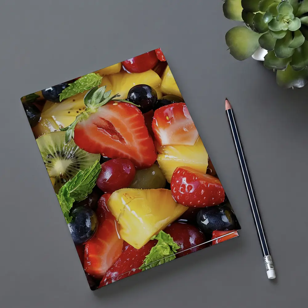 Fresh Fruit Salad Strawberries Blueberries Mango Kiwi – Notebooks