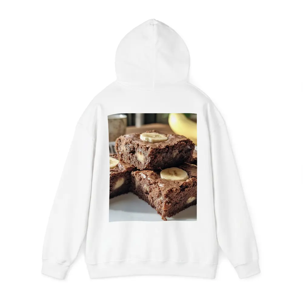 Chocolate Banana Brownies Stack on Plate – Hoodies