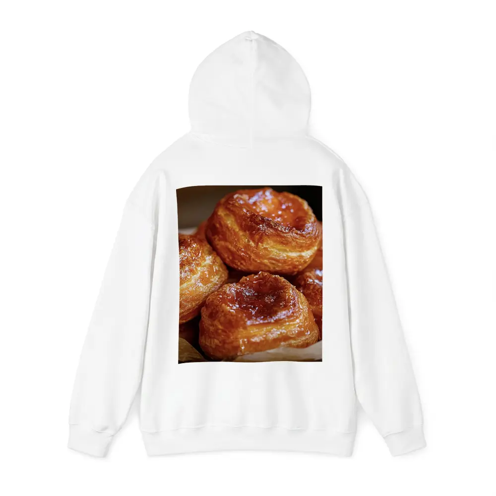 Golden Glazed Kouign Amann Pastries Rustic Basket – Hoodies