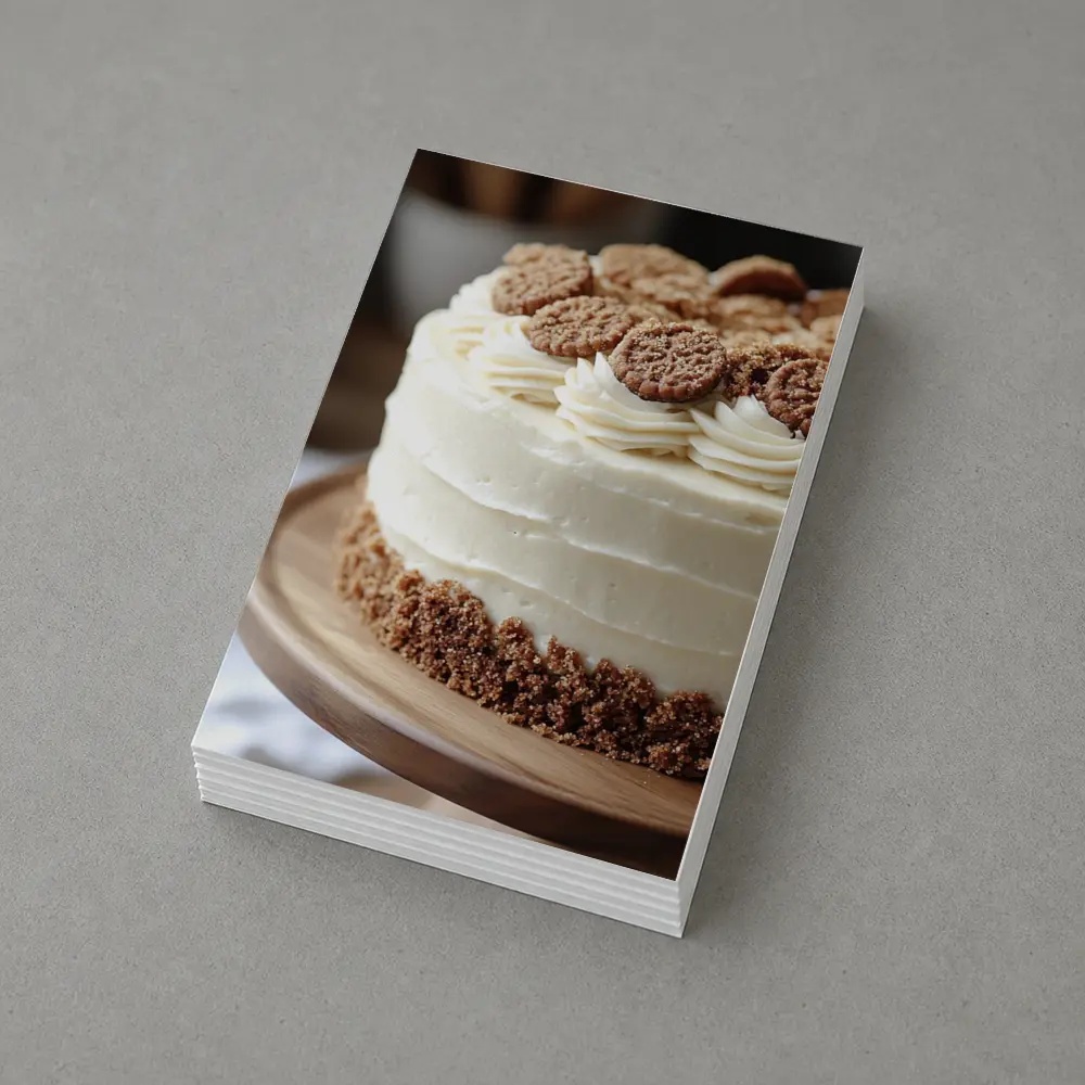 Cream Frosted Cookie Cake Wooden Stand – Postcards