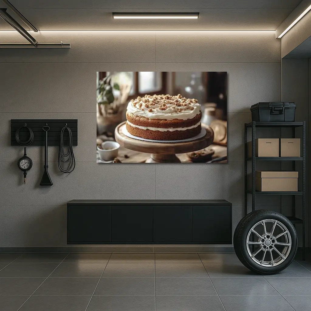 Walnut Cream Layer Cake Rustic Kitchen – Wall Art