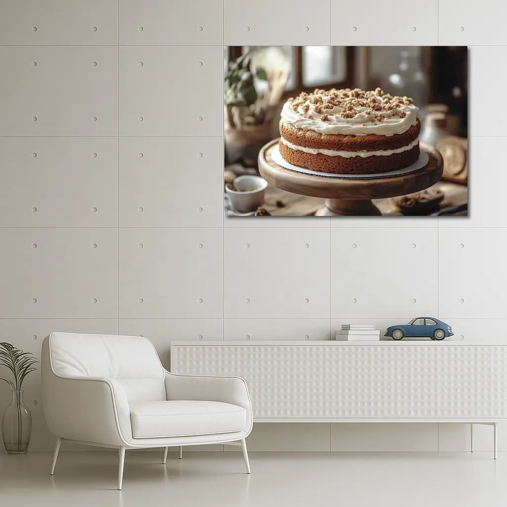Walnut Cream Layer Cake Rustic Kitchen – Wall Art