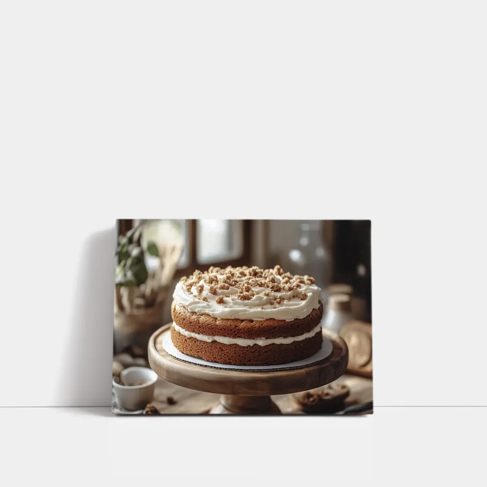 Walnut Cream Layer Cake Rustic Kitchen – Wall Art