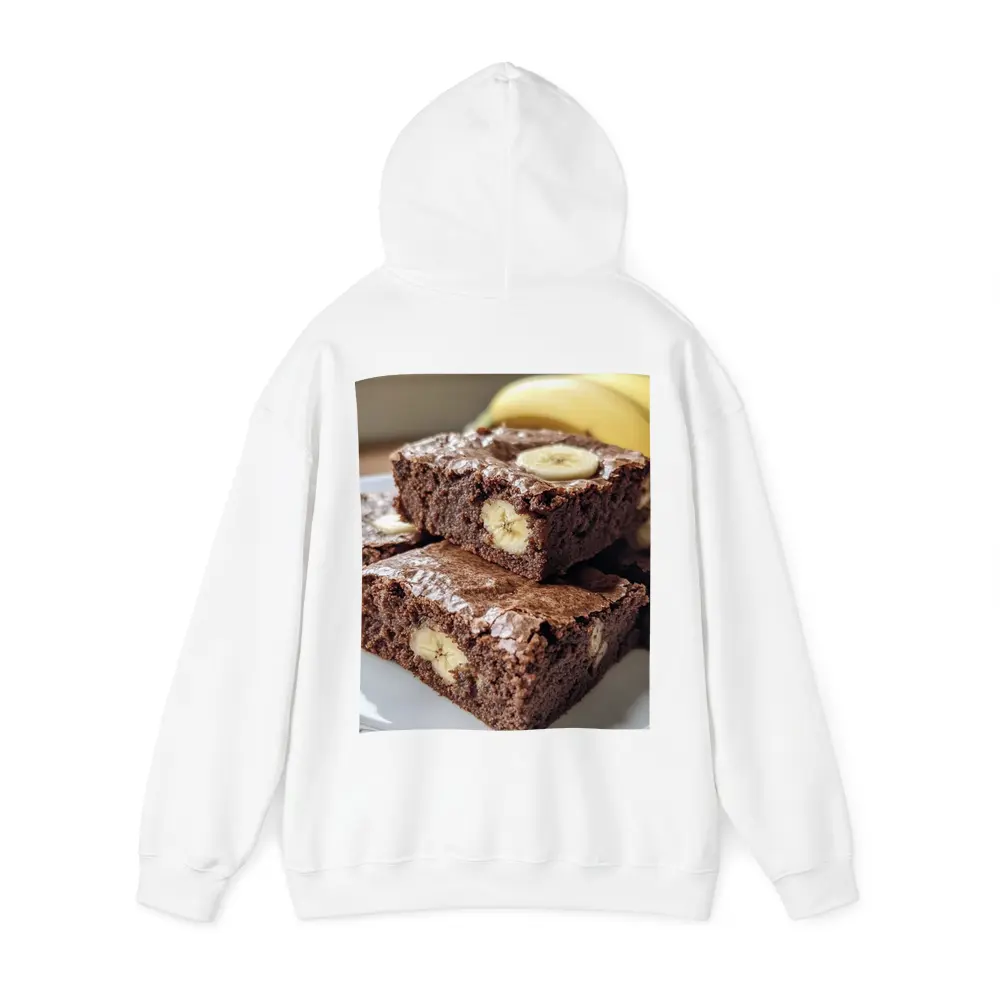 Chocolate Banana Brownies Stacked On Plate – Hoodies