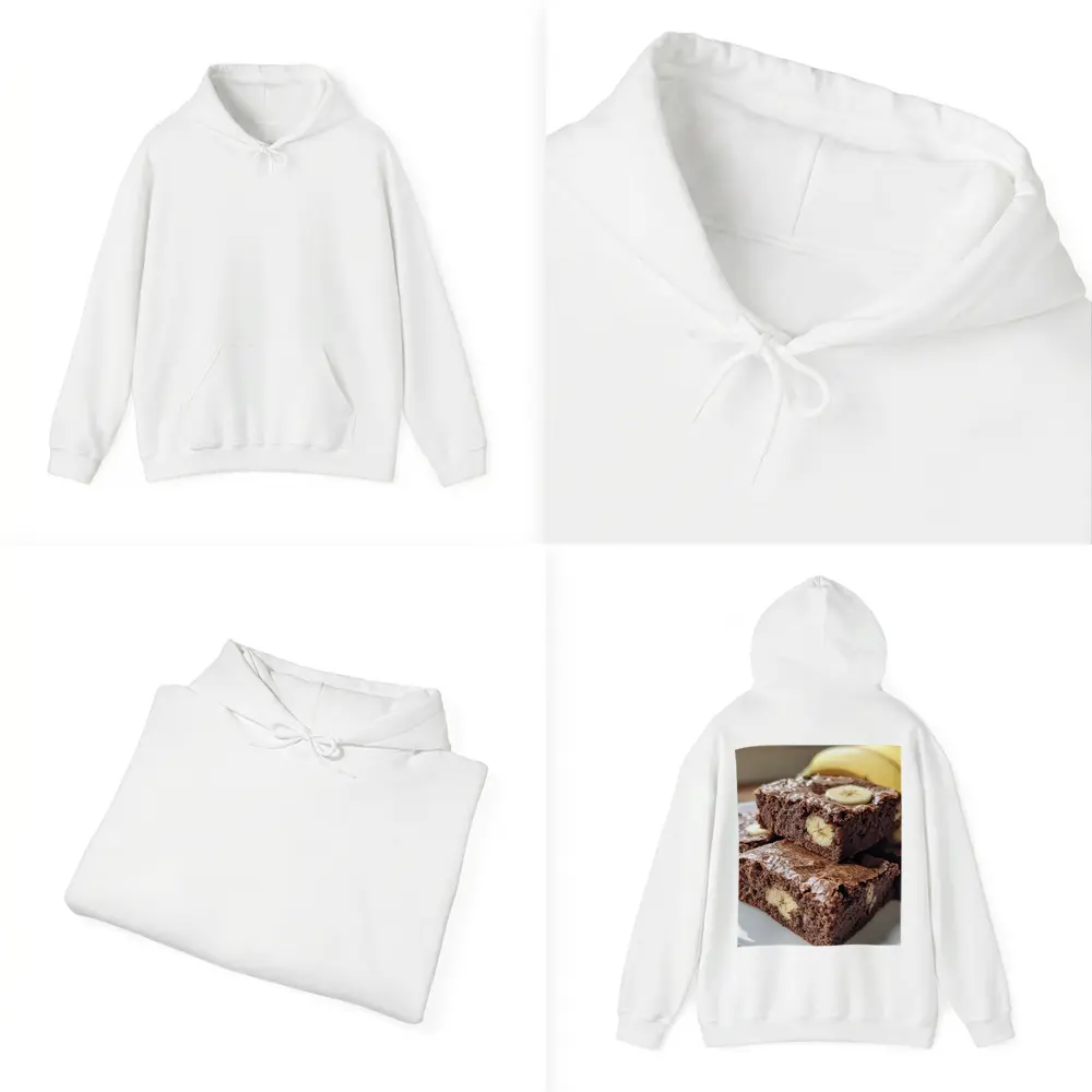 Chocolate Banana Brownies Stacked On Plate – Hoodies
