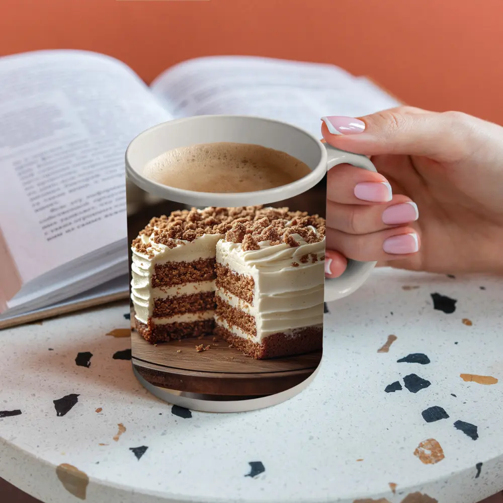 Layered Carrot Cake Cream Cheese Frosting Rustic – Mugs