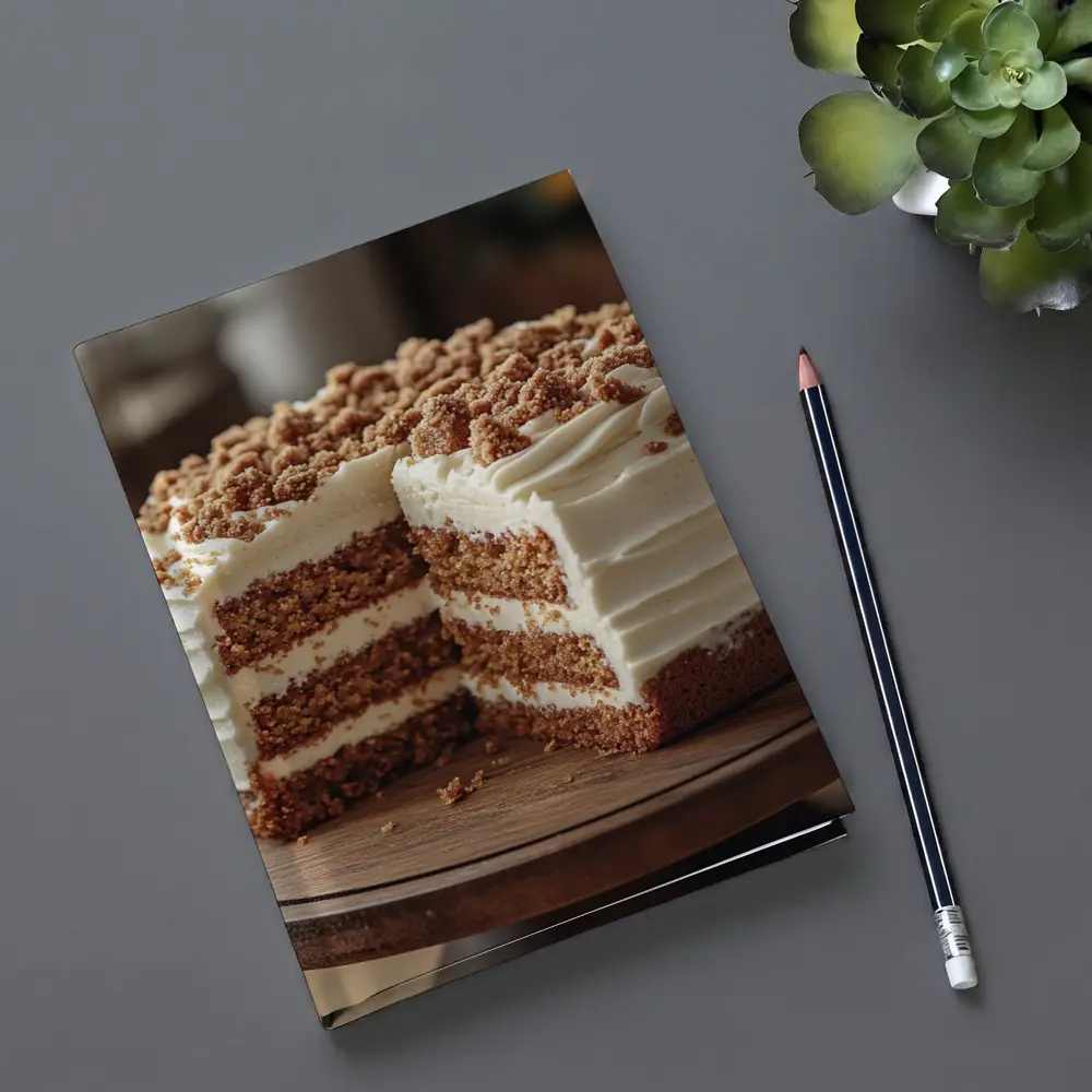 Layered Carrot Cake Cream Cheese Frosting Rustic – Notebooks