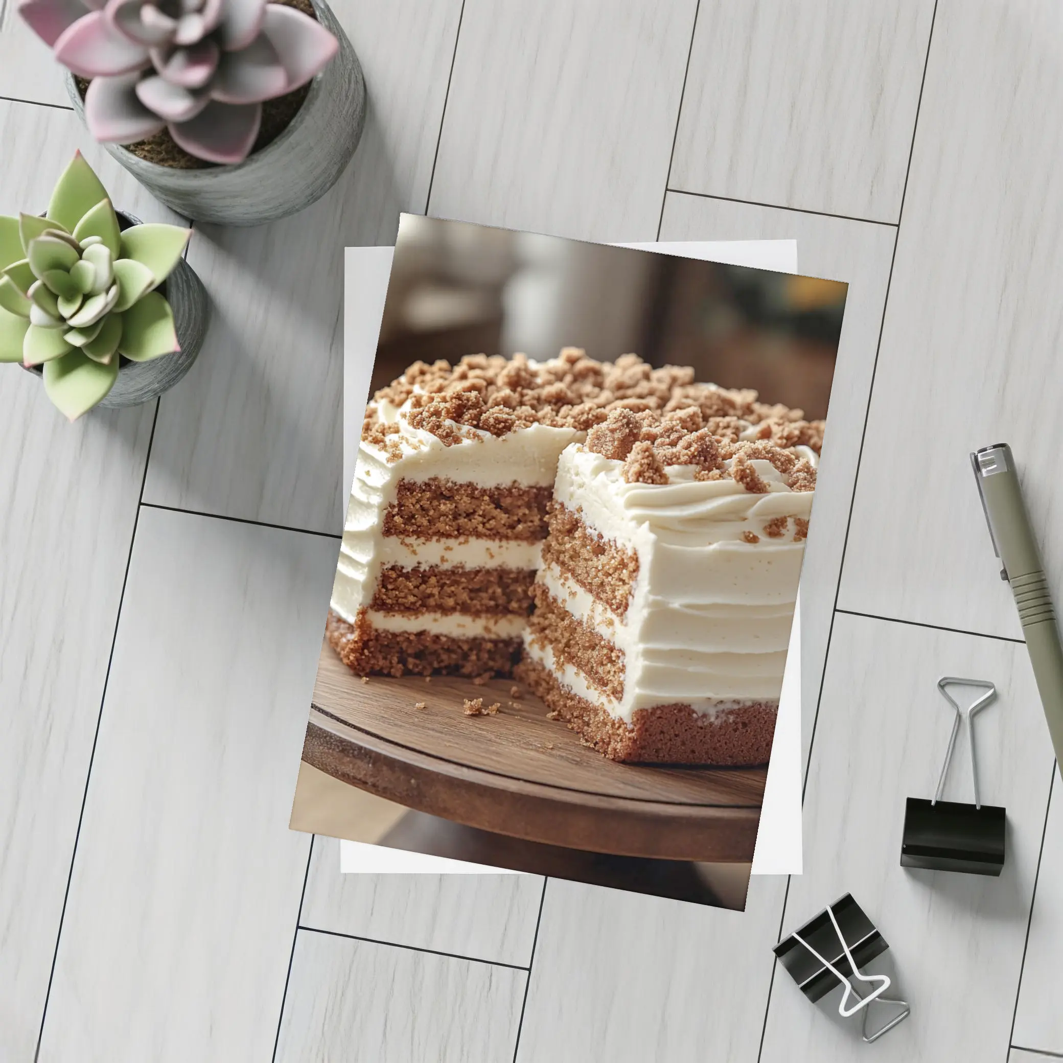 Layered Carrot Cake Cream Cheese Frosting Rustic – Postcards