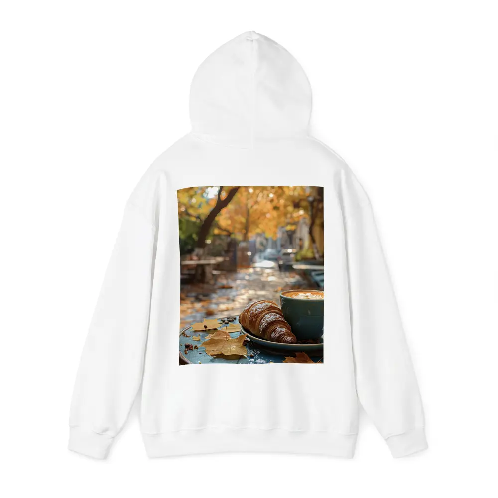 Latte Art Croissant Autumn Cafe Street – Hoodies