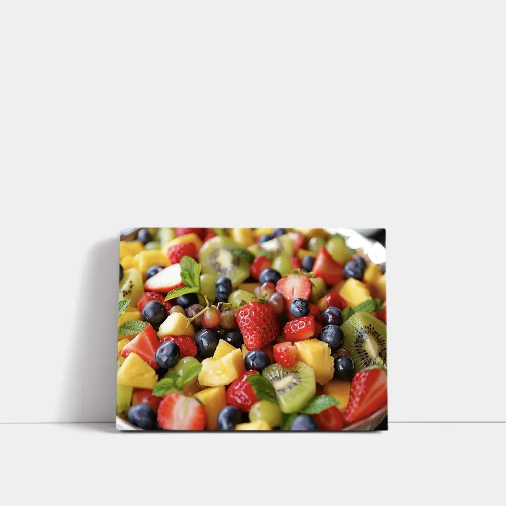 Fresh Fruit Salad Bowl Close Up – Wall Art