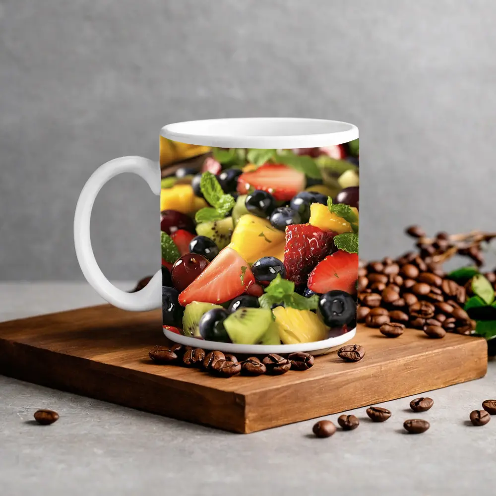 Fresh Fruit Salad Bowl With Mint – Mugs