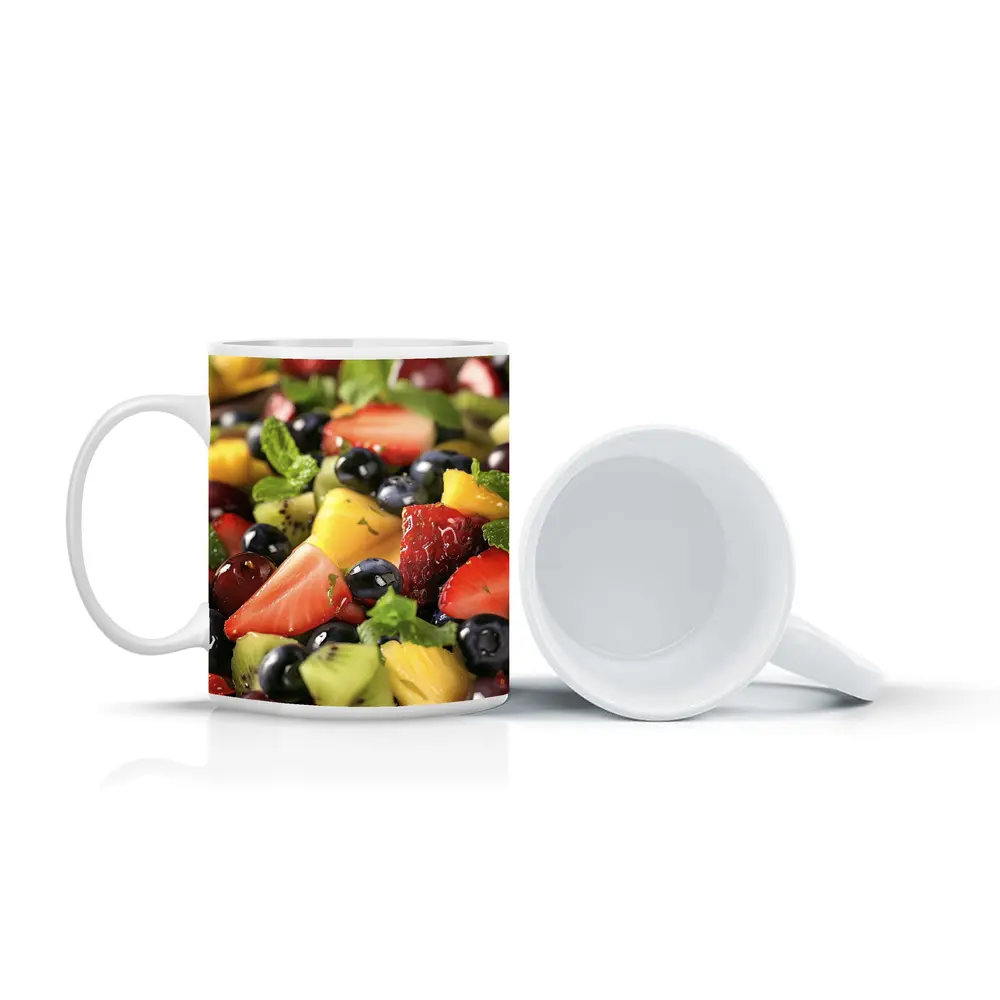 Fresh Fruit Salad Bowl With Mint – Mugs