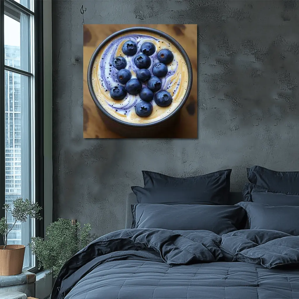 Blueberry Coffee Latte Swirl Dark Mug – Wall Art