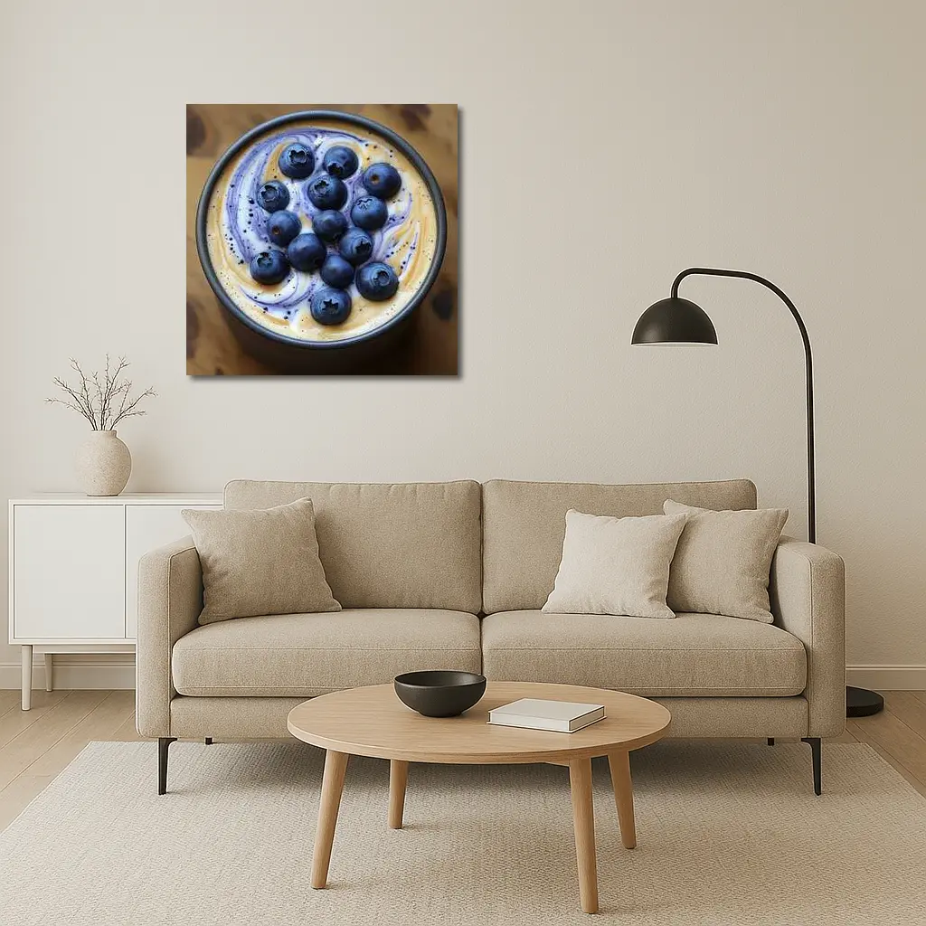 Blueberry Coffee Latte Swirl Dark Mug – Wall Art