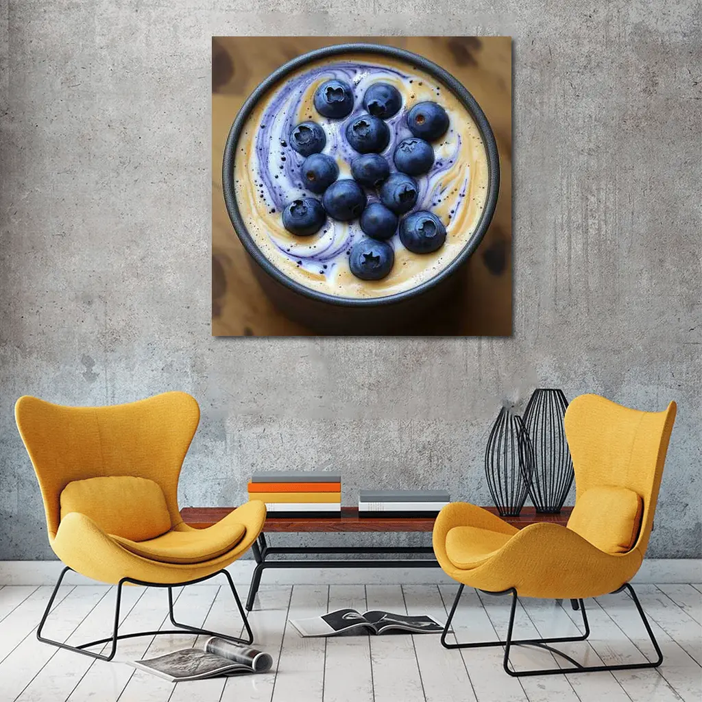 Blueberry Coffee Latte Swirl Dark Mug – Wall Art