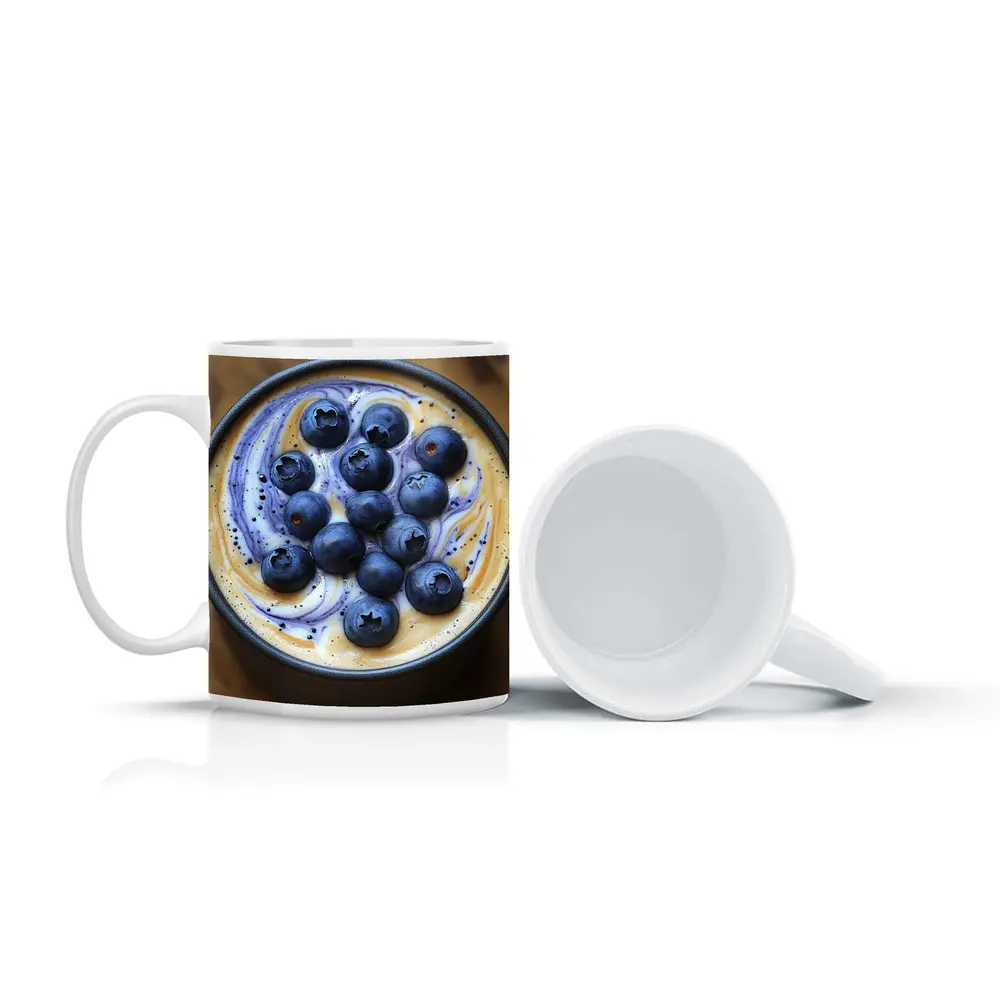 Blueberry Coffee Latte Swirl Dark Mug – Mugs