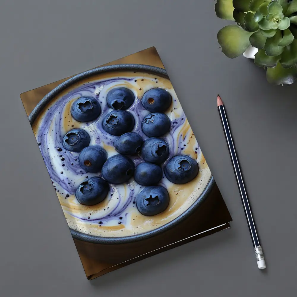Blueberry Coffee Latte Swirl Dark Mug – Notebooks