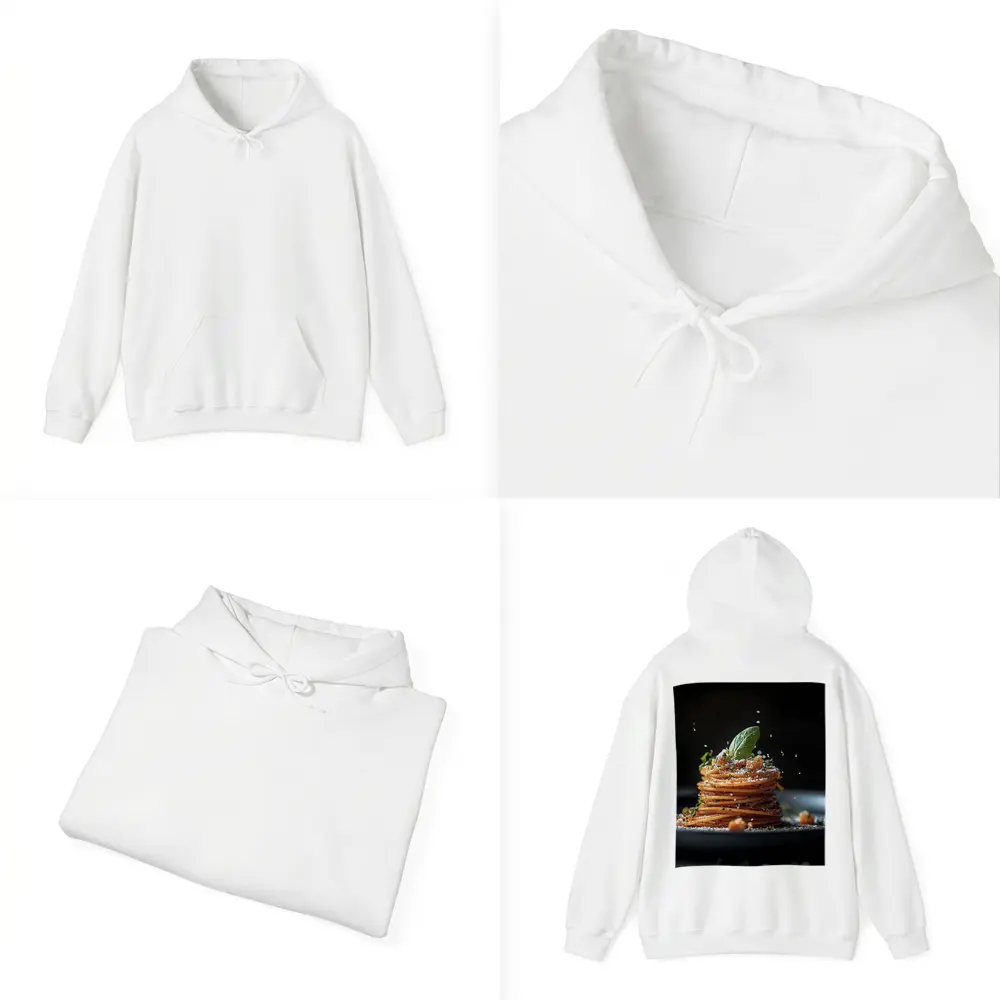 Spaghetti Pasta Stack Dark Background – Hoodies
