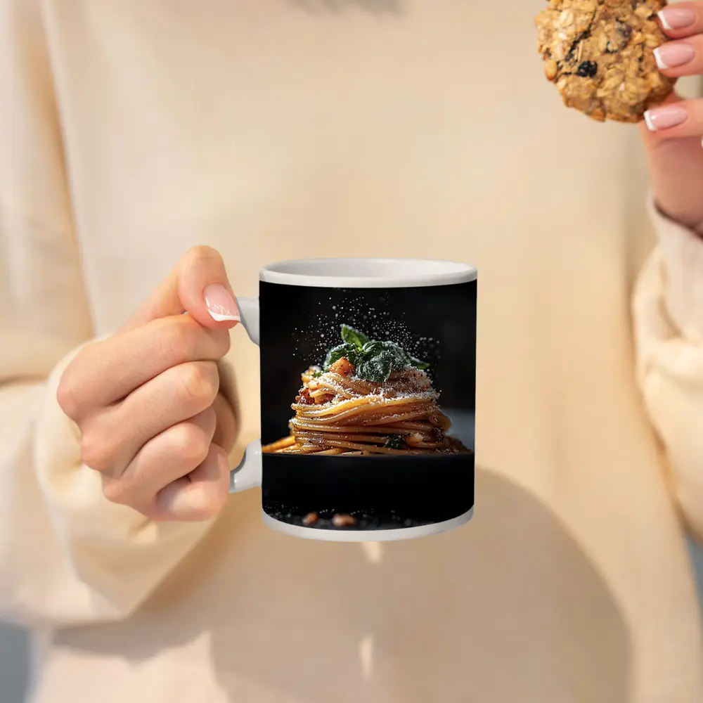 Spaghetti Bolognese Parmesan Dark Plate – Mugs