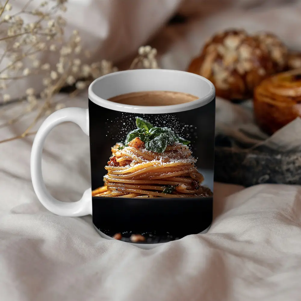Spaghetti Bolognese Parmesan Dark Plate – Mugs