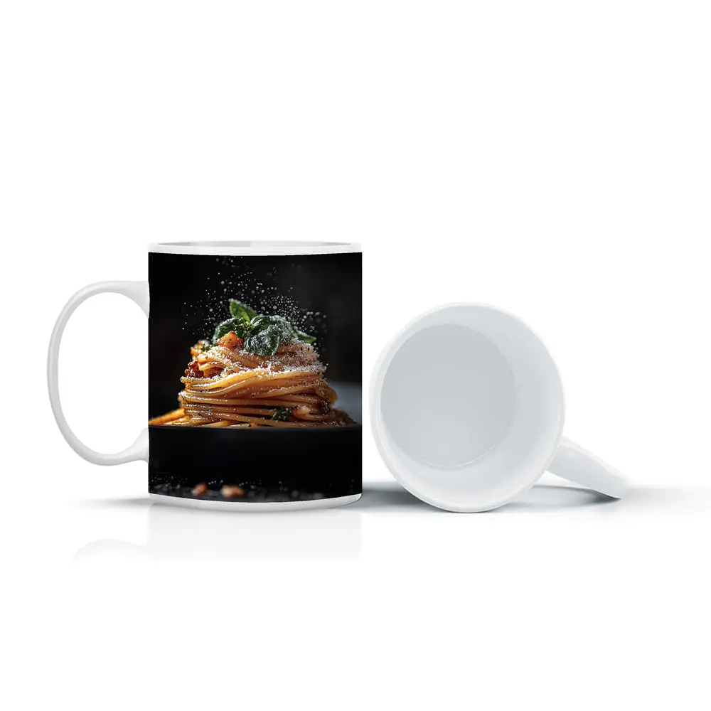 Spaghetti Bolognese Parmesan Dark Plate – Mugs