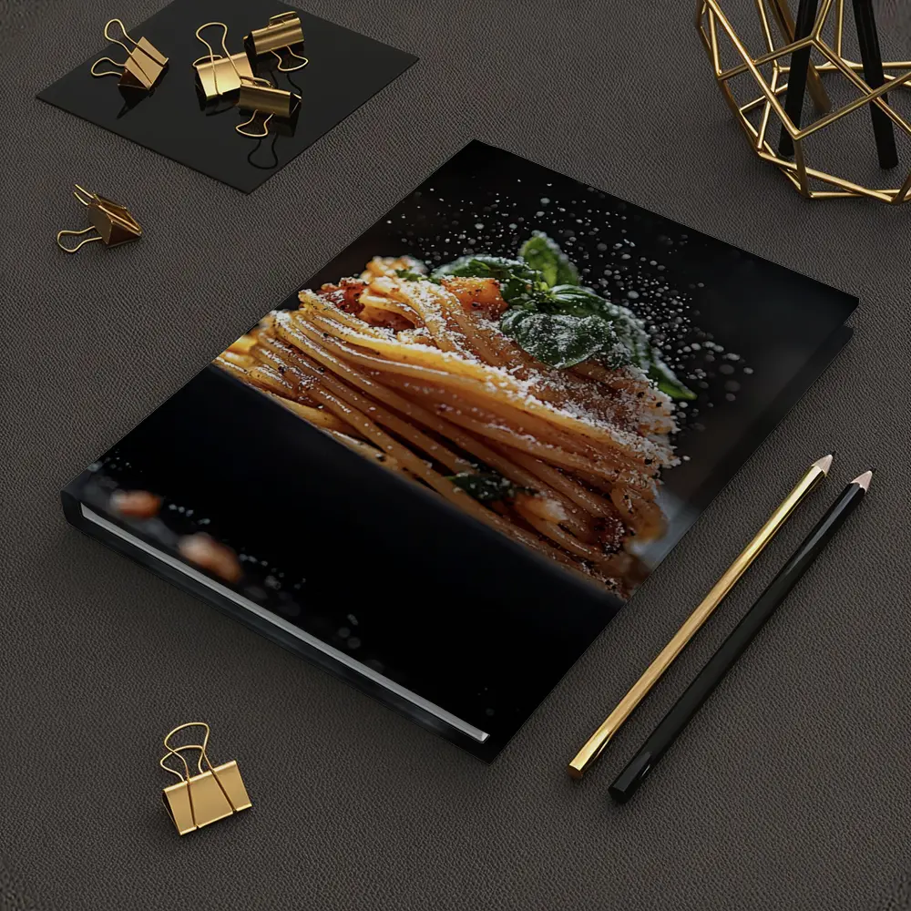 Spaghetti Bolognese Parmesan Dark Plate – Notebooks