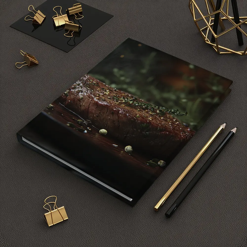 Seared Fillet Steak Herbs Dark Plate – Notebooks