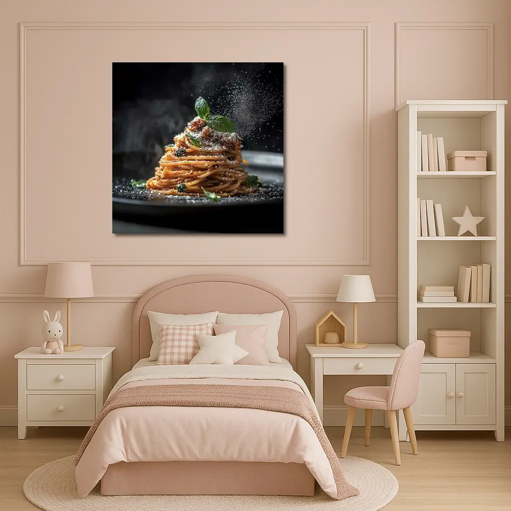 Spaghetti Bolognese Dark Dramatic Food Art – Wall Art