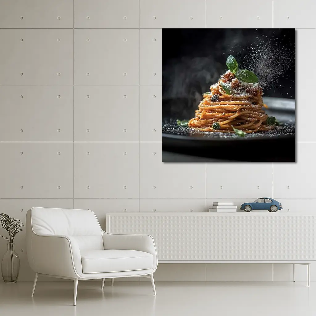 Spaghetti Bolognese Dark Dramatic Food Art – Wall Art