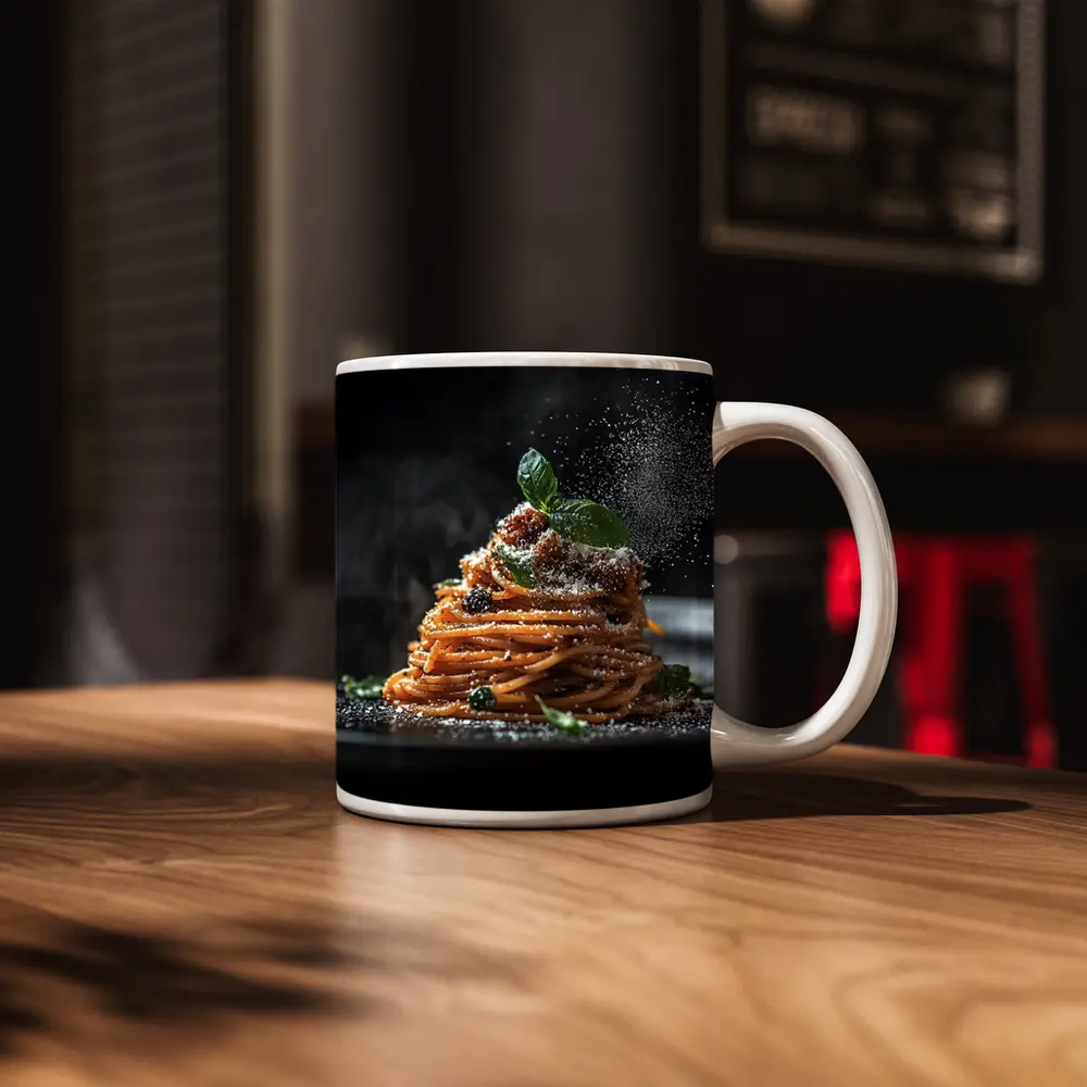 Spaghetti Bolognese Dark Dramatic Food Art – Mugs