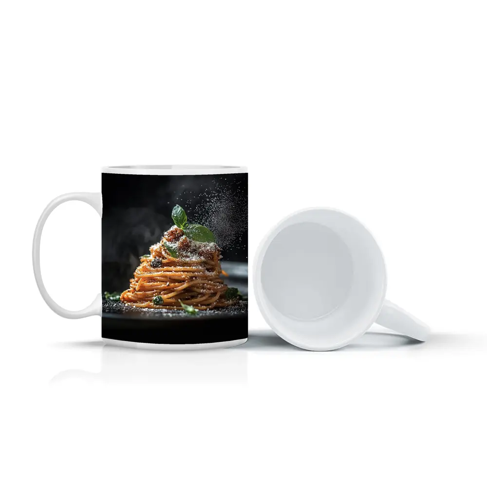Spaghetti Bolognese Dark Dramatic Food Art – Mugs