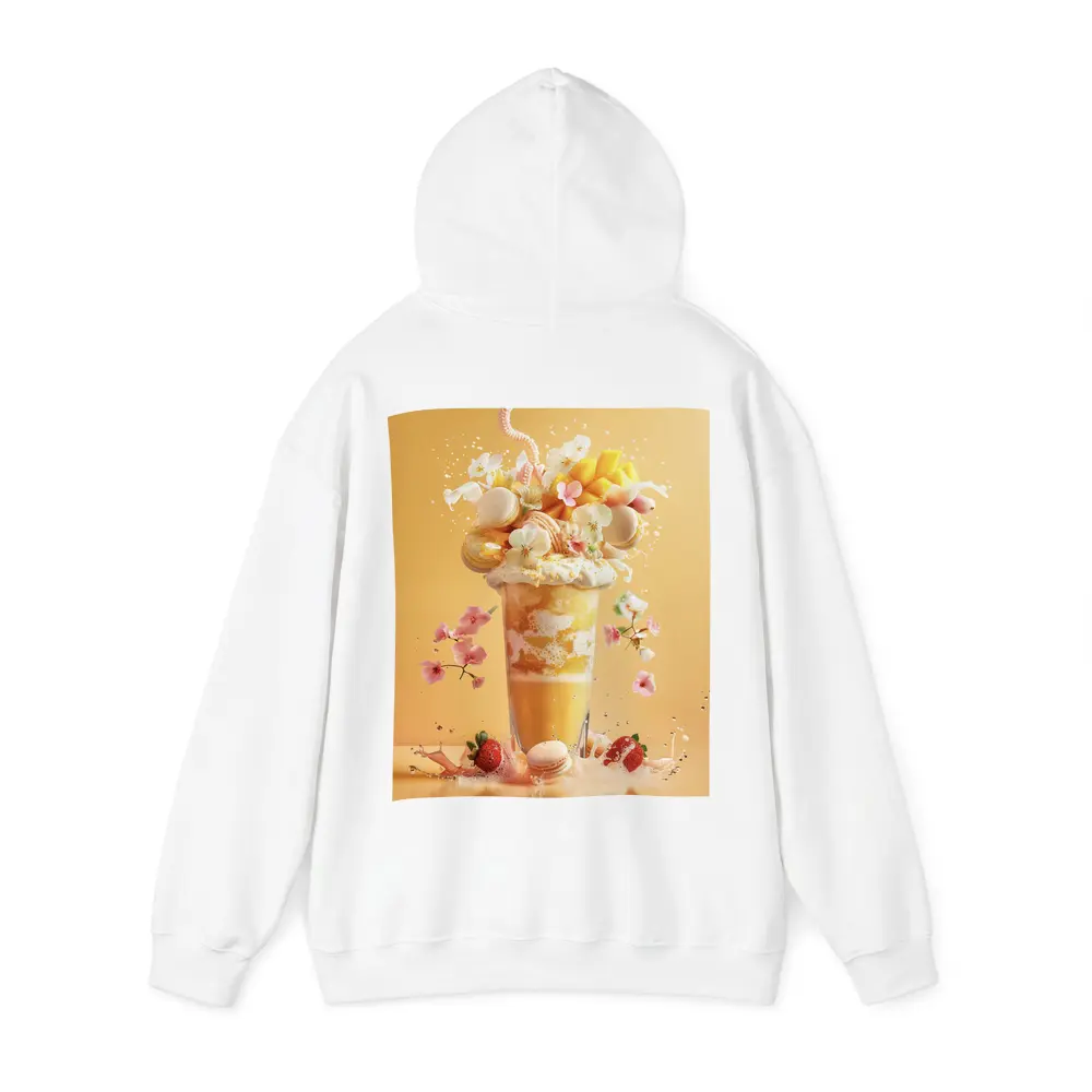 Mango Milkshake With Macarons And Flowers – Hoodies