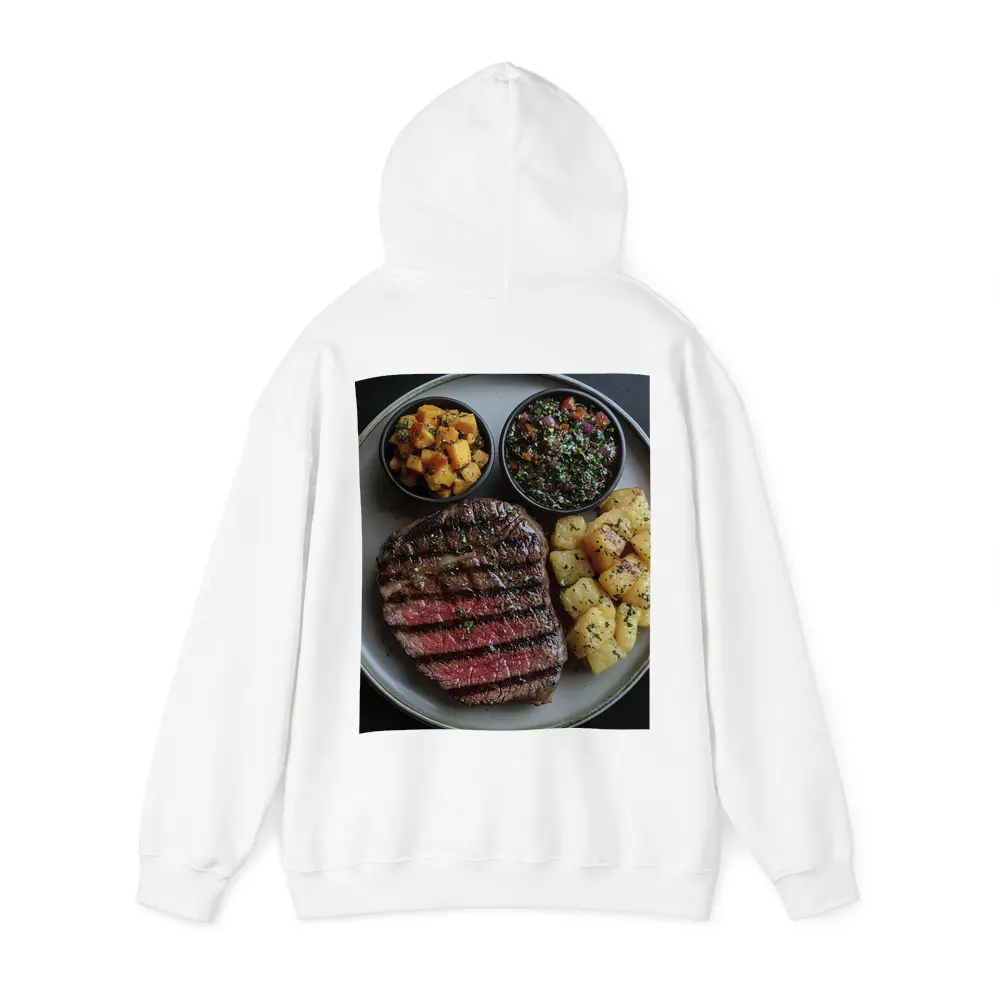 Grilled Steak Plate With Chimichurri And Potatoes – Hoodies