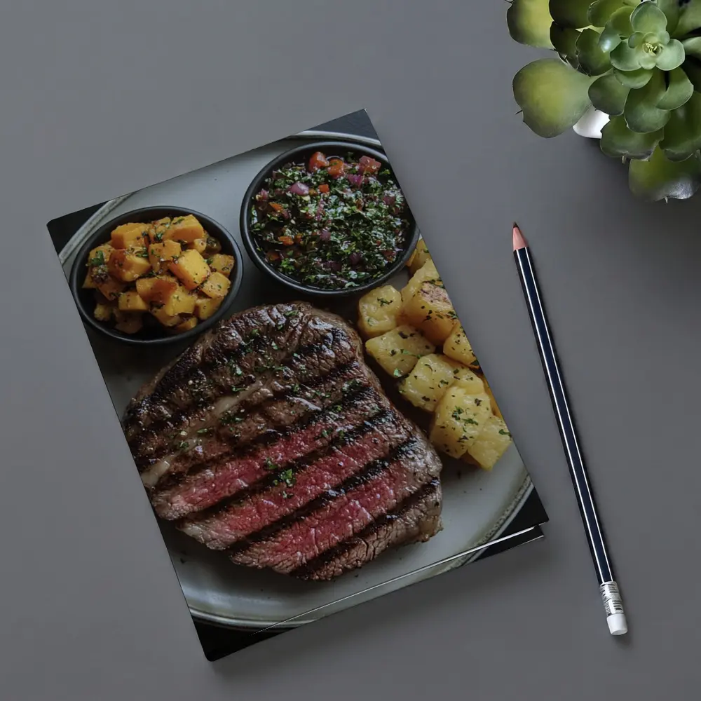 Grilled Steak Plate With Chimichurri And Potatoes – Notebooks