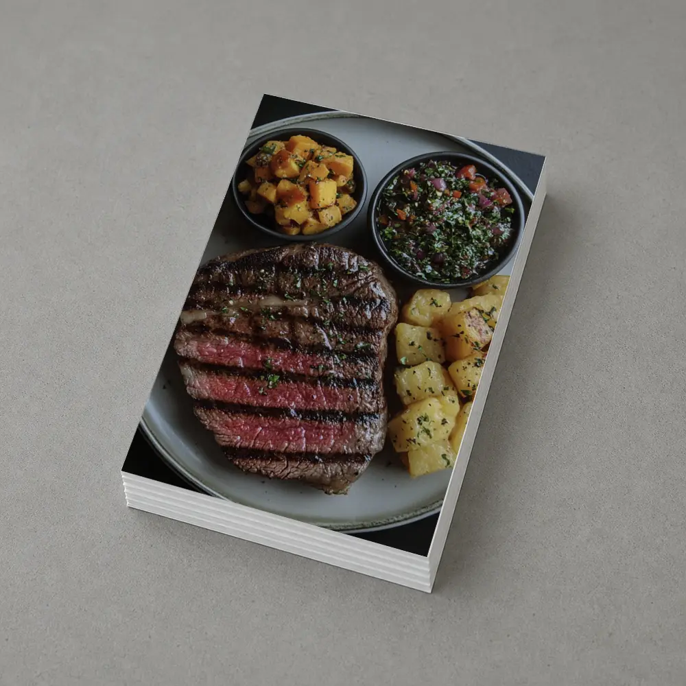Grilled Steak Plate With Chimichurri And Potatoes – Postcards