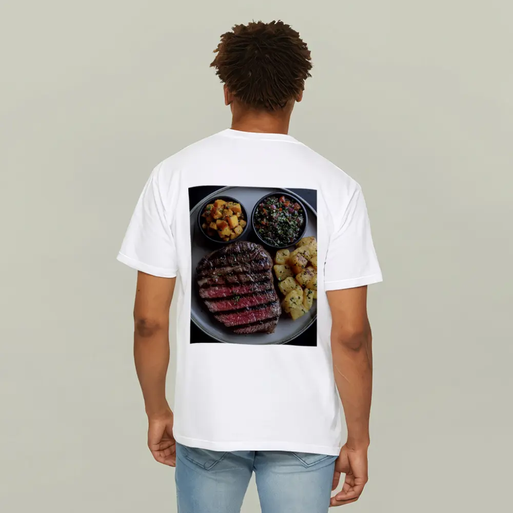 Grilled Steak Plate With Chimichurri And Potatoes – T-Shirts