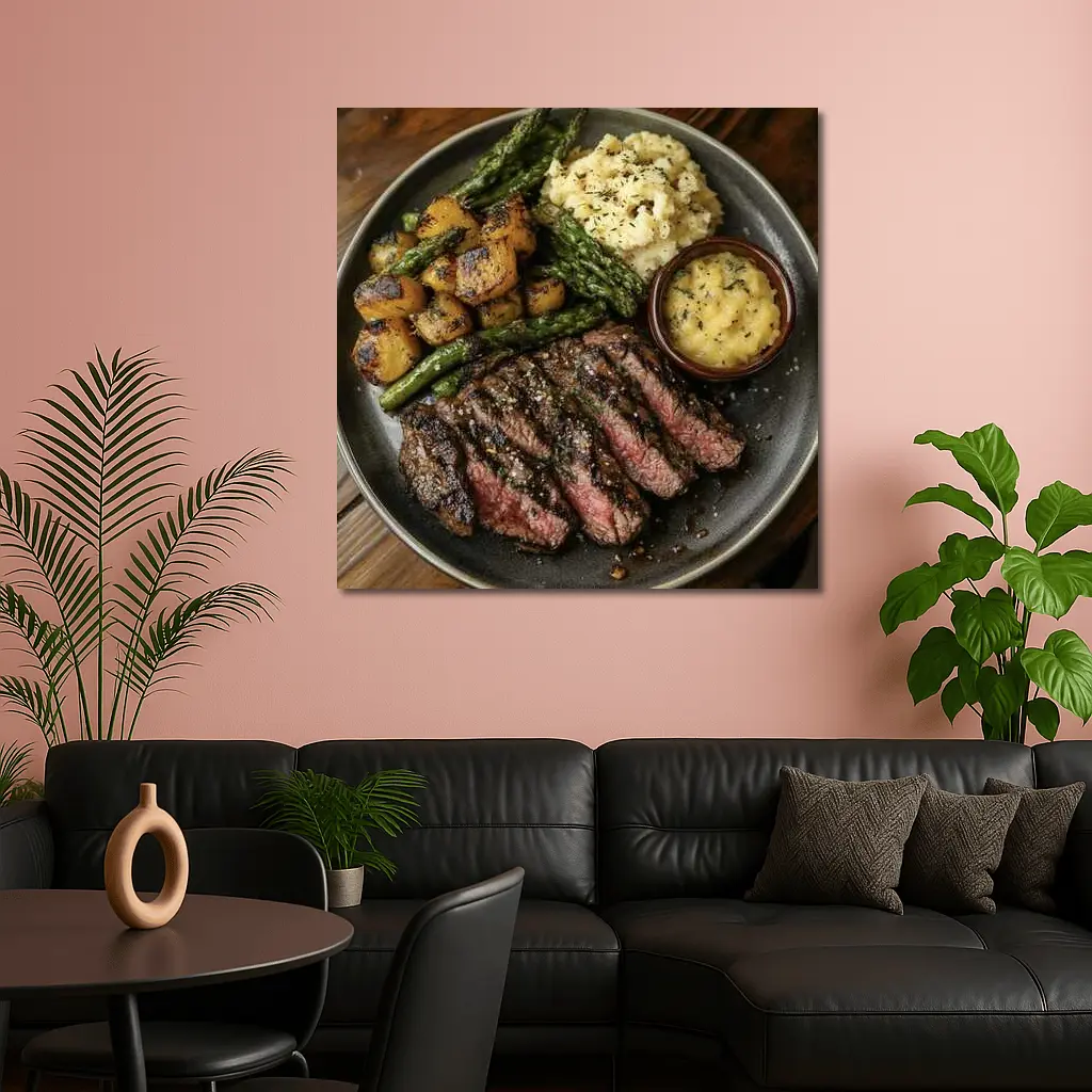 Grilled Steak Plate With Roasted Vegetables – Wall Art