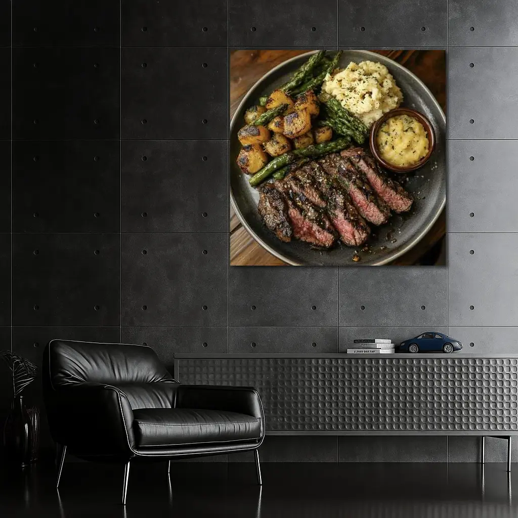 Grilled Steak Plate With Roasted Vegetables – Wall Art