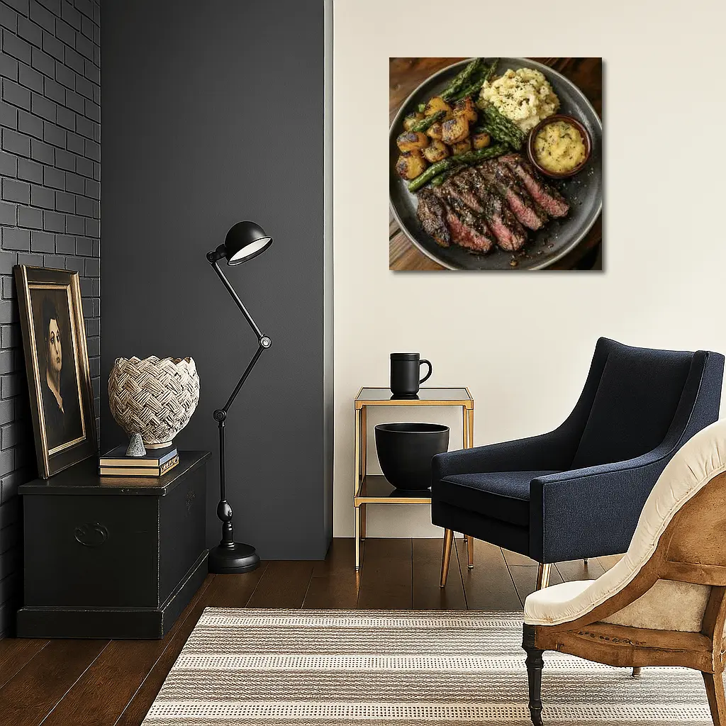 Grilled Steak Plate With Roasted Vegetables – Wall Art