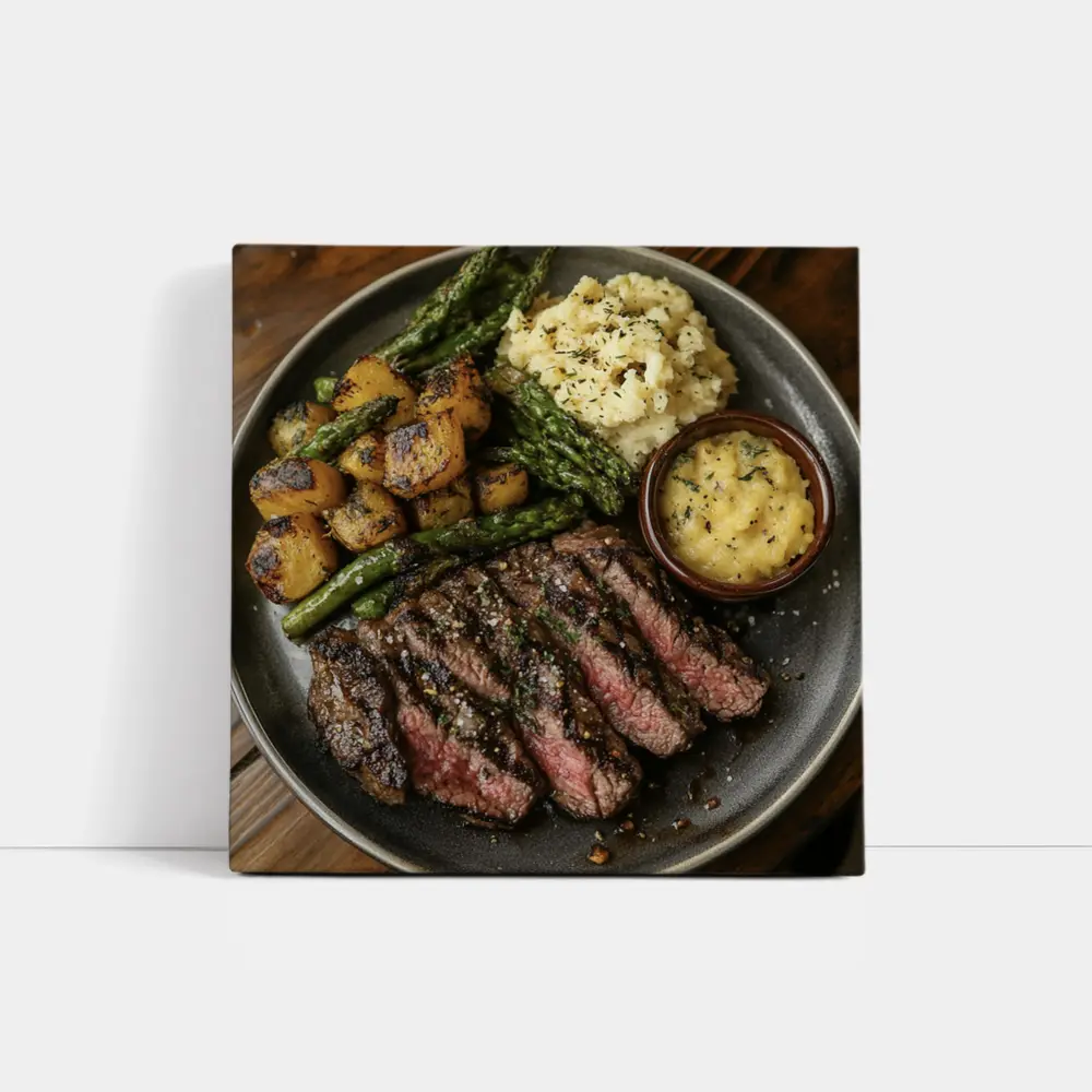Grilled Steak Plate With Roasted Vegetables – Wall Art