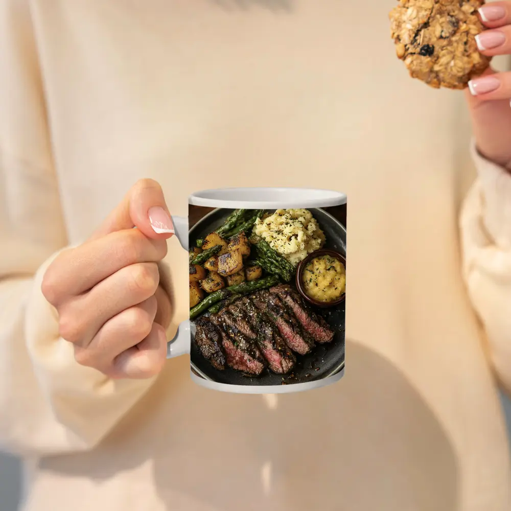 Grilled Steak Plate With Roasted Vegetables – Mugs