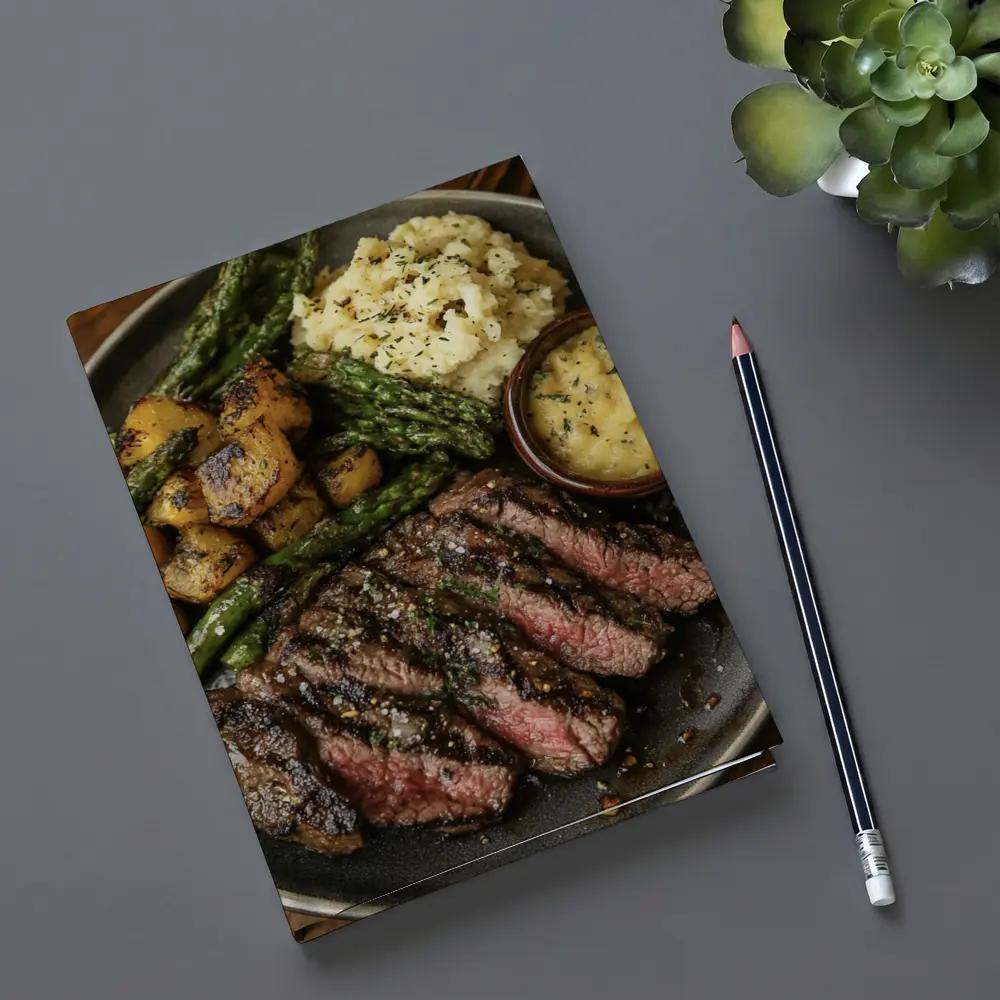 Grilled Steak Plate With Roasted Vegetables – Notebooks