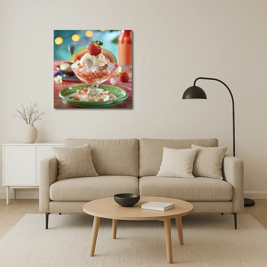 Watermelon Ice Cream Sundae Summer Dessert – Wall Art