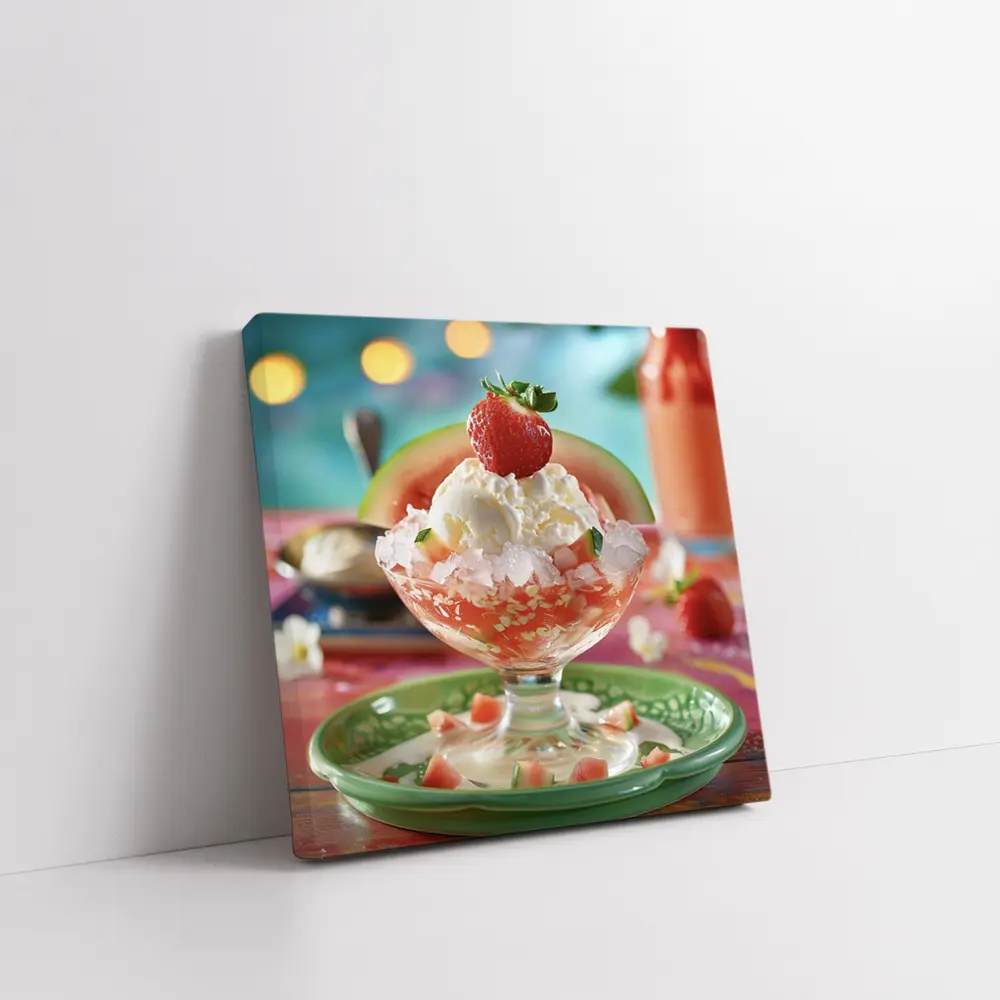 Watermelon Ice Cream Sundae Summer Dessert – Wall Art
