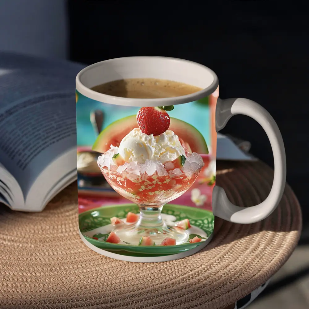 Watermelon Ice Cream Sundae Summer Dessert – Mugs