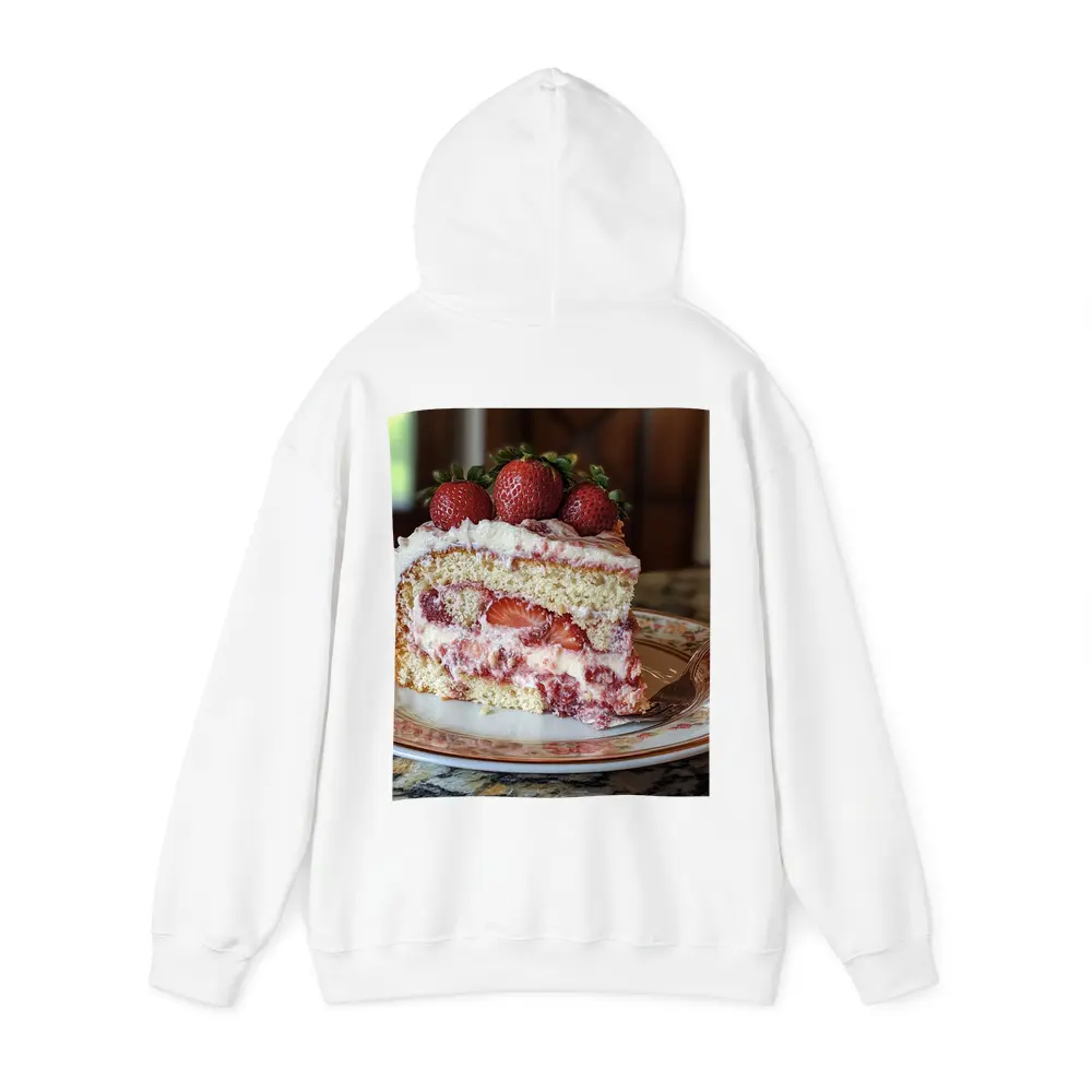 Strawberry Cream Cake Slice Floral Plate – Hoodies