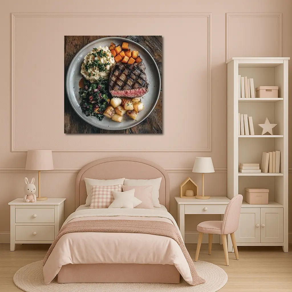 Grilled Ribeye Steak With Roasted Vegetables – Wall Art